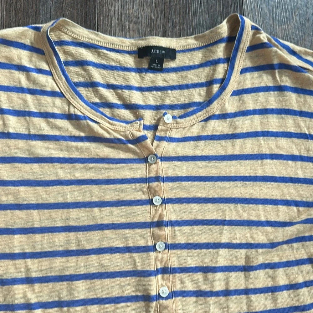 J. Crew Rolled Cuff Henley T-shirt